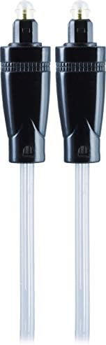 GE Pro 6 ft. Дигитални оптички влакна Аудио Тослинк кабел со мини адаптери за тослинк, висок степен, компатибилен со уреди за стриминг, опкружувачки