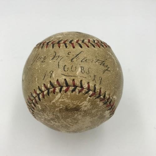 1929 година сингл oeо Мекарти потпишан бејзбол на Националната лига Јанкис Кобс ПСА ДНК - автограмирани бејзбол