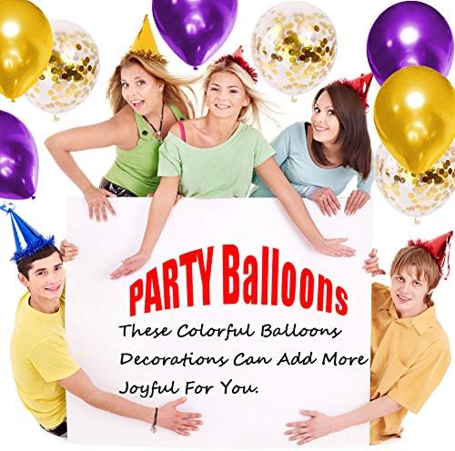 50 ПАРЧИЊА Виолетова Балонска Венец Со Комплет За Балони Со Златни Конфети, 12 Инчни Премиум Латекс Балони За Материјали За Забави,