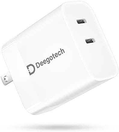 Брз полнач на iPhone 35W, Deegotech Diual Dual USB C полнач за полнач за iPhone 14, PD брз полнач компатибилен со iPhone 14/14 Pro/14 Pro Max/13