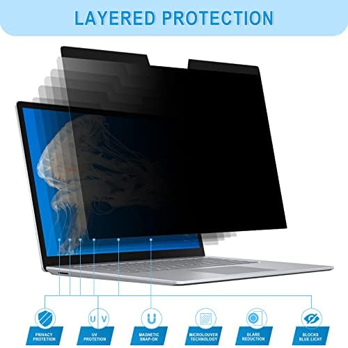 Екран за приватност на магнетниот лаптоп „Yeahtu“ 11,6 инчен филтер за 16: 9 екранот за приватност на лаптопот со широк екран