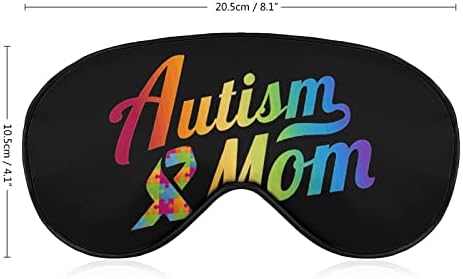 Аутизам мајка печати маска за очи, блокирајќи ја маската за спиење со прилагодлива лента за работа за смена за спиење