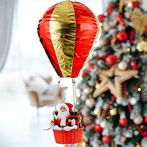 Дедо Мраз Декорацијата за украси за украси за божиќни украси, балон со топол воздух, приврзок за шопинг трговски центар тавана Декорација Божиќна