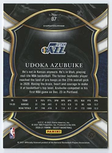 2020-21 Panini Изберете сина 87 Udoka Azubuike Concource Utah Jazz RC RC Dookie NBA кошарка за трговија со картички