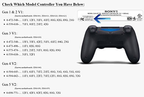 Комплетно копче ModFreakz® Постави хром злато за PS4 Gen 1,2 V1 контролер