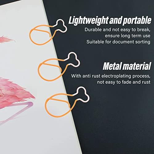 100 парчиња метални хартиени картички симпатична форма на пилешко нозе Електропланирање на Rustproof преносни мали хартиени клипови