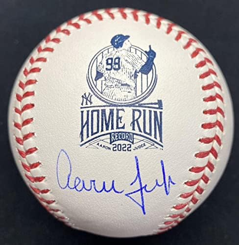 Арон судијата потпиша рекорд на домашен терен за домашни рекорди 62 лого MLB холо фанатици - автограмирани бејзбол