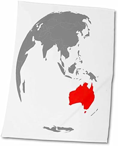 3drose Florene Décor II - Австралија во црвена боја - крпи