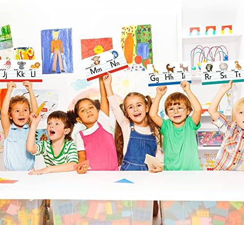 Азбука за билтени за азбука сет за ракопис во училницата ABC Line Wallидна декорација, вклучително и броеви 0-10 за градинки училница игро