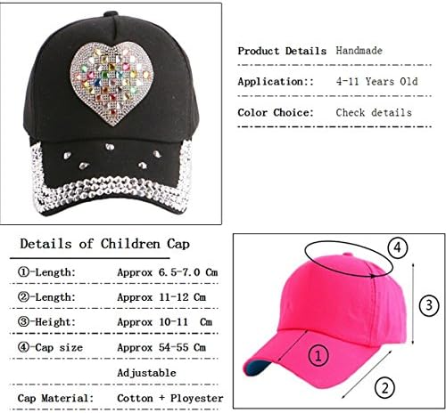 Womenените што ја тресат формата на срцето за бејзбол капа Rhinestones гроздобер Jeanан спортска капа
