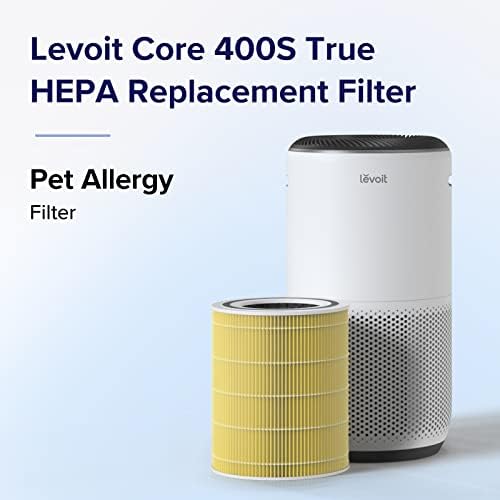 Филтер за замена на алергија на лево Core 400S, ПЕТ, 3-во-1 Вистински HEPA, 1 пакет, филтер за замена на прочистување на воздухот,