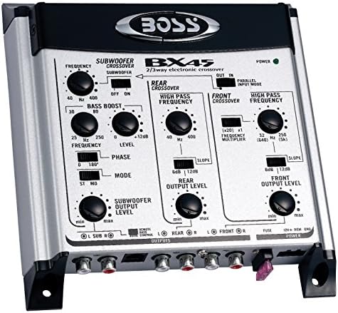 Boss Audio Systems BX45 2 3 Way Pre -Amp Car Electronic Crossover - Сребрена и црна боја