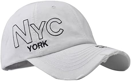 Baseујорк Бејзбол капа Гроздобер измиена прилагодлива тато капа со низок профил Оригинален класичен тим бејзбол капа за жени мажи