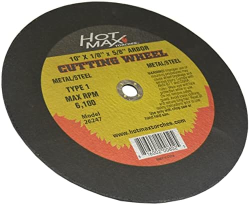 Hot Max 26247 10-инчен x 1/8-инчен x 5/8-инчен исецкав пила за отсекување на тркалото, челик