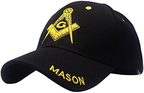 Масон Мејсон Везени  Бејзбол Капа Масонски Ложа Кралската Прилагодливи 3D Вез Шапка