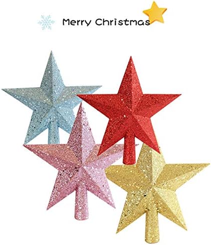 Божиќна Обвивка Венец 6 Стапки Ѕвезда Петкратни Подароци Врвни Украси ЗА Новогодишна Елка 4 ПАРЧИЊА Божиќни Украси Декорација Виси Вештачка