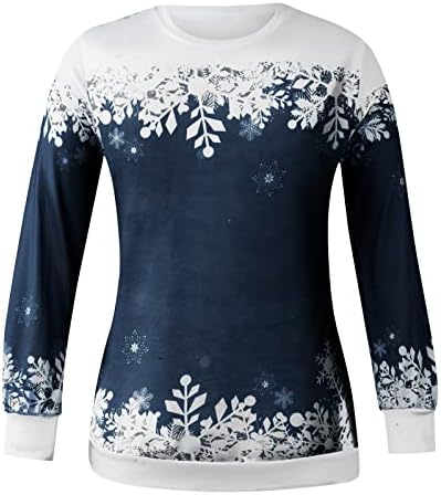 Грд Божиќен џемпер за жени Смешен симпатичен гном Сномен, екипаж џемпери, лесни удобни кошули со долги ракави врвни врвни