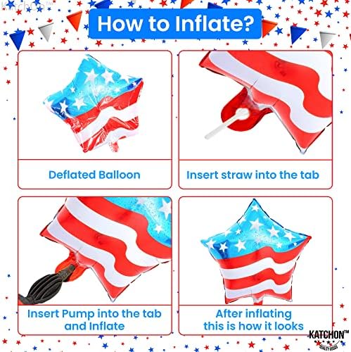 Големи 26 Инчи, 4 јули балони-Балони ВО САД | Црвени Бели И Сини Балони | Балони Со Американско Знаме | 4 јули Украси | Патриотски Балони