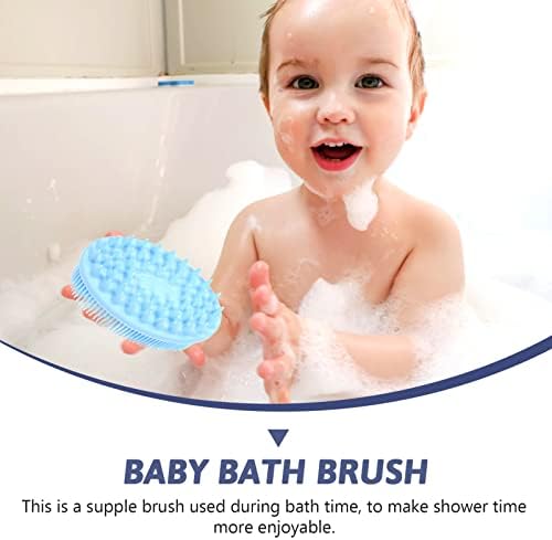 Beavorty силиконски чистач за коса силиконски четка за бања, четки за силиконски капење за туширање, силиконски тело чистач деца