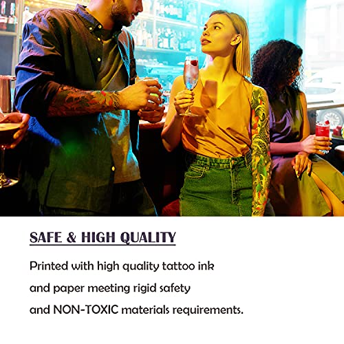 Oehok Привремени тетоважи 2 пакувања, екстра големи лажни тетоважи со целосна рака, ладни водоотпорни налепници за тетоважи, шминка