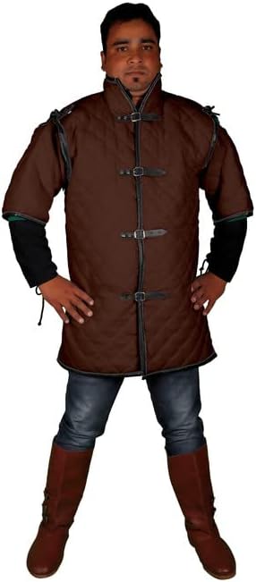 Средновековите дебелиот гејмсон палто Акетон со половина должина јакна костуми облекување SCA