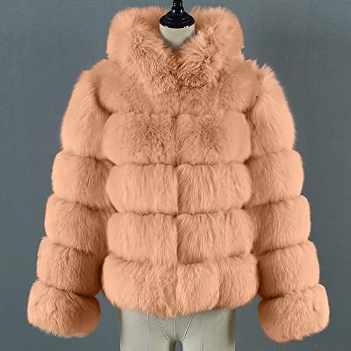 Bidobibo женско крзно и faux крзнени јакни и палта Зимски палта меур топла шерпа руно јакна цврста надворешна облека за жени
