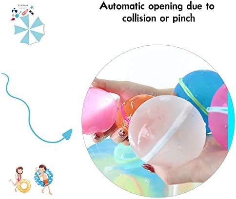 Балони за еднократно вода, силиконска топка со латекс, со торба со мрежи, водена бомба за запечатување за деца возрасни активности на отворено