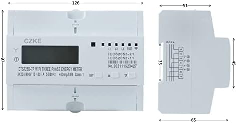 ONECM 3 фаза DIN Rail Tuya 50/60Hz 3 * 120V 3 * 220V 3 * 230V WiFi Smart Energy Meter Timer Timer Monitor Consumant Monitor KWH Wattmeter