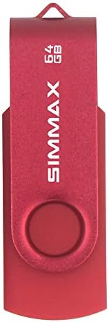 SIMMAX USB Флеш Дискови 2 Пакет 64gb Меморија Стап Вртливата Дизајн USB 2.0 Флеш Диск Палецот Диск Поштенски Дискови
