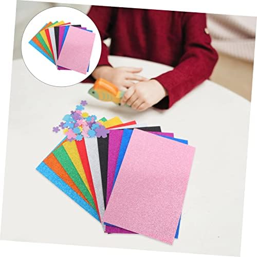 Didiseaon 50pcs обоена сунѓерска хартија шарени занаети за хартија за завиткување за деца со двојна еднострана хартија од оригами