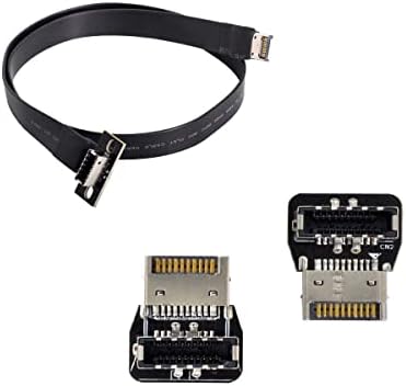 CABLECC USB 3.1 Заглавие На Предниот Панел Машки До Женски Тип-E Матична Плоча Продолжување На Податоци Кабел &засилувач; Адаптер