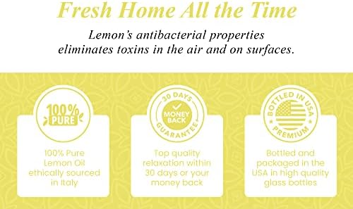 Есенцијално масло од лимон за рачно занаетчиство - чисто и природно - премиум терапевтско есенцијално масло за дифузер и ароматерапија -