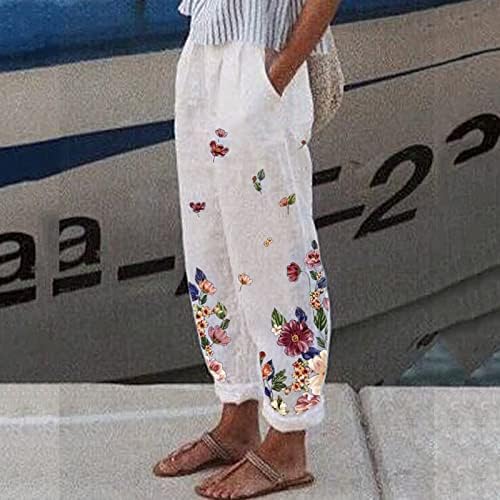 Употреба на жени обични панталони обични плус панталони со големина со високи панталони дневно панталони за плажа со џеб