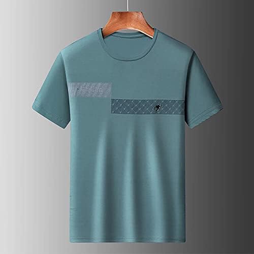 Летни маички кошули за машки спортски кошула Краток ракав брза свилена спортска салата дебели памучни маици за мажи за мажи