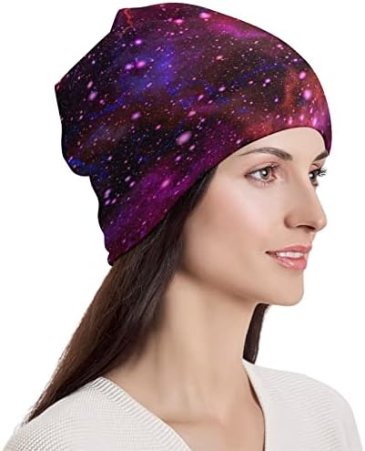 Funky Galaxy Unisex Beanie Cap меко топло череп капа за пулвер капа за спиење трчајќи случајно