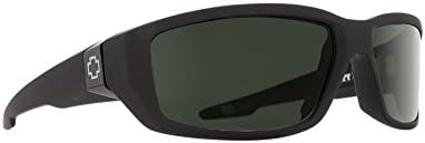Шпионираат валкани очила за сонце од мека мат црна боја со среќна сива зелена леќа