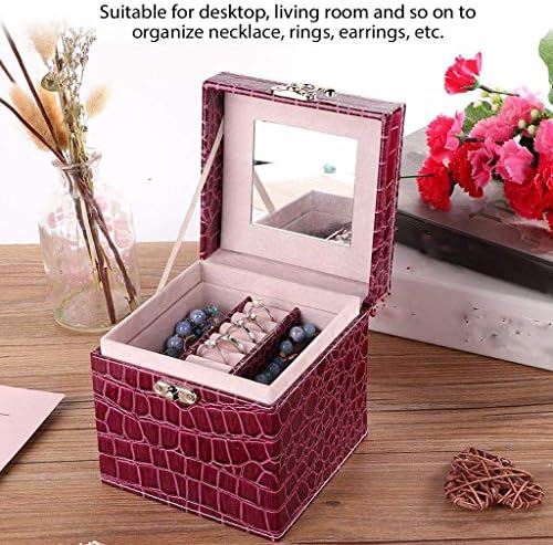 Кутија За Накит нана ВАЈЕМГ-Кутија За Накит За Девојки Кутија За Резба На Цвеќиња Кутија За Складирање Со Фиока Бела И Розова