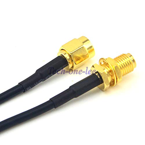 Кабли за комуникација со лизи - 50 парчиња/лот за продолжување на кабелот SMA женски до SMA машки директен конектор RG174 2M