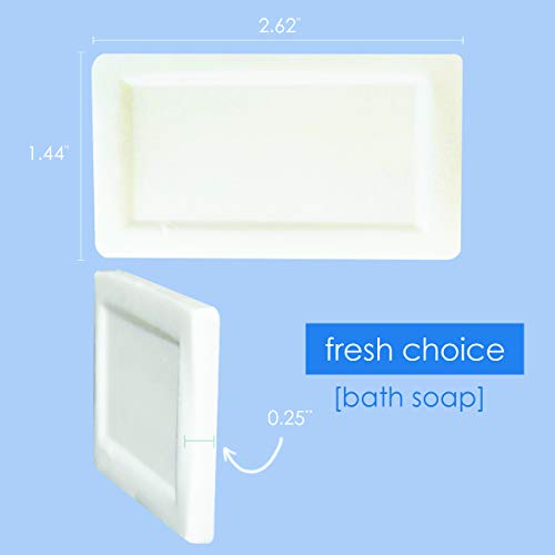 Свеж избор на сапуни од масовно 0,85 мл | 50 пакети со големина на патување со пакет индивидуално завиткани шипки | Мали тоалети за гостинска