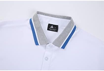 Вентуо машки голф Поло кошули чисти вклопни маици со копче за кратки ракави тениски голф кошули за мажи