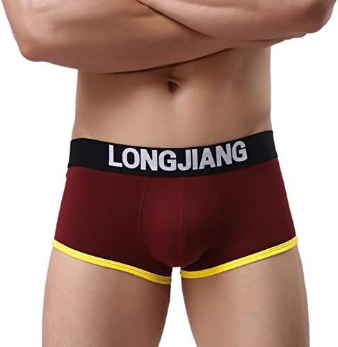 Bmisegm Mens Mens Laulter Boxers Meal Casual Splice Solid LOAD LOAD CONT COTTON CONTER KNICKERS Удобни боксери на првото место g