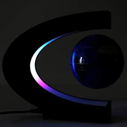 Лебдечки глобални светла за предводени светла во боја - Глобален декор за домашни подароци во облик на Ц - Земја магнетна висечка канцеларија