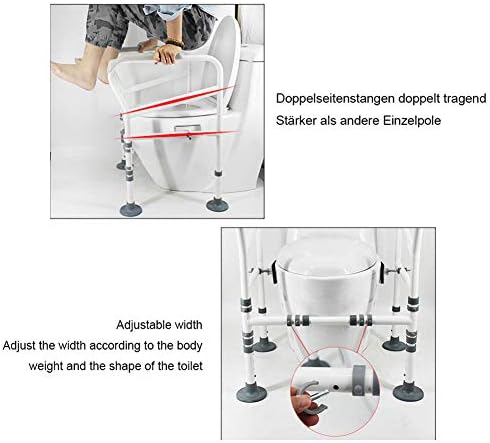 ЕСГТ безбедност тоалетен железнички штанд тоалетот за потпирач за потпирачи за прием на потпирачи за прием на висина и ширина за оневозможување на стари лица, бања