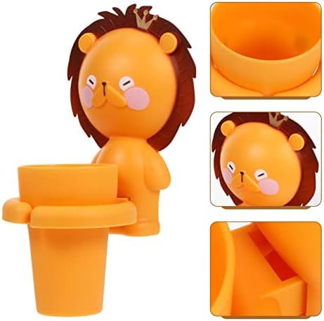Анголии 3 парчиња за прекрасна миење на устата бања деца пластична виси деца со гаргара алатка портокалова wallидна лавовска решетка