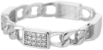 Ојлма циркон круг Отворени прстени за жени кристално злато прсти прилагодлив прстен свадба Валентин накит-89959