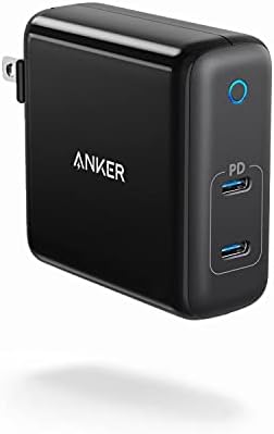 Anker 60W 2-PORT USB C Полнач, PowerPort Atom PD 2 [Gan Tech] Компактен Ѕиден Полнач Што Се Преклопува, Испорака На Енергија За MacBook