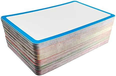 Магнетни етикети со магнетна суво бришење на пакетот - магнетни празни карти со граници во боја, ознаки за еднократно магнетно име - етикети