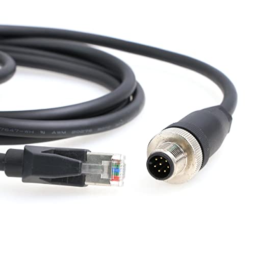 ZBLZGP M12 8-пински машки а-код до RJ45 Ethernet кабел за индустриска камера Cognex