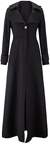 Lovor јакна женски зимски скут тенок палто ров јакна долга палто со палто за надворешна облека Елегантно волна лапел долг палто