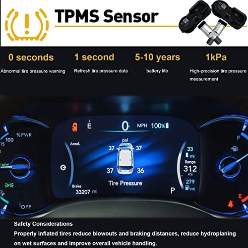 Yzhidianf 4260706011 TPMS сензор за Toyota Tacoma Tundra Camry RAV4 Corolla матрица, 315MHz Програмирани сензори за мониторинг на притисок